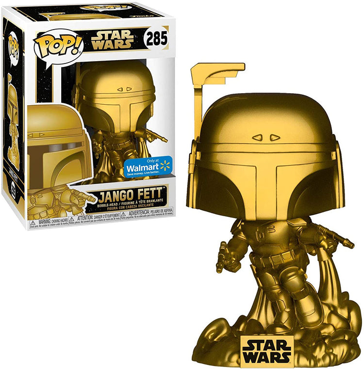 Pop Star Wars 3.75 Inch Action Figure Star Wars - Jango Fett Gold #285 Exclusive (Sub-Standard Packaging)
