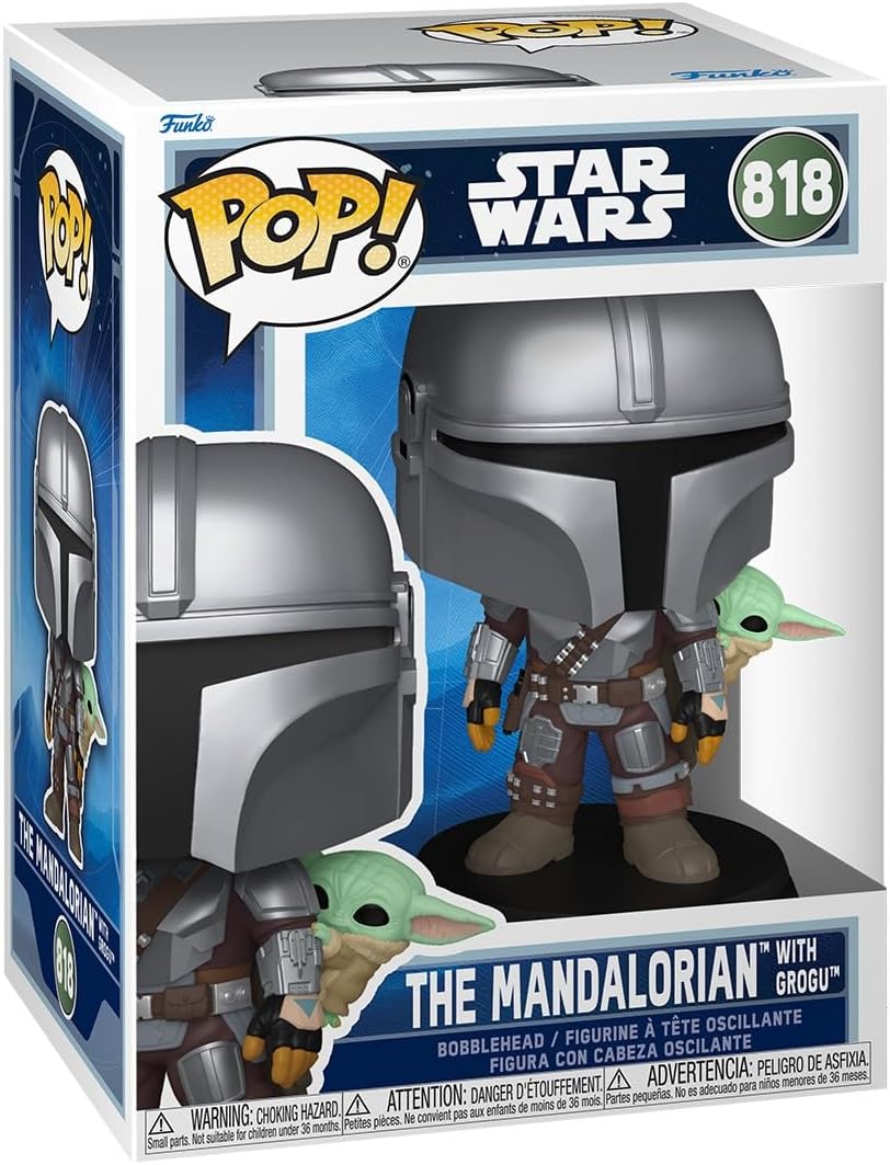 Pop Star Wars 3.75 Inch Action Figure - The Mandalorian with Grogu #818