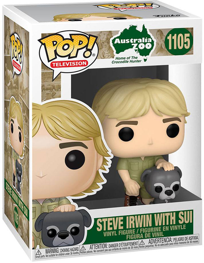 Pop Television Australia Zoo 3.75 Inch Action Figure - Steve Irwin With Sui #1105 (Sub-Standard Packaging)