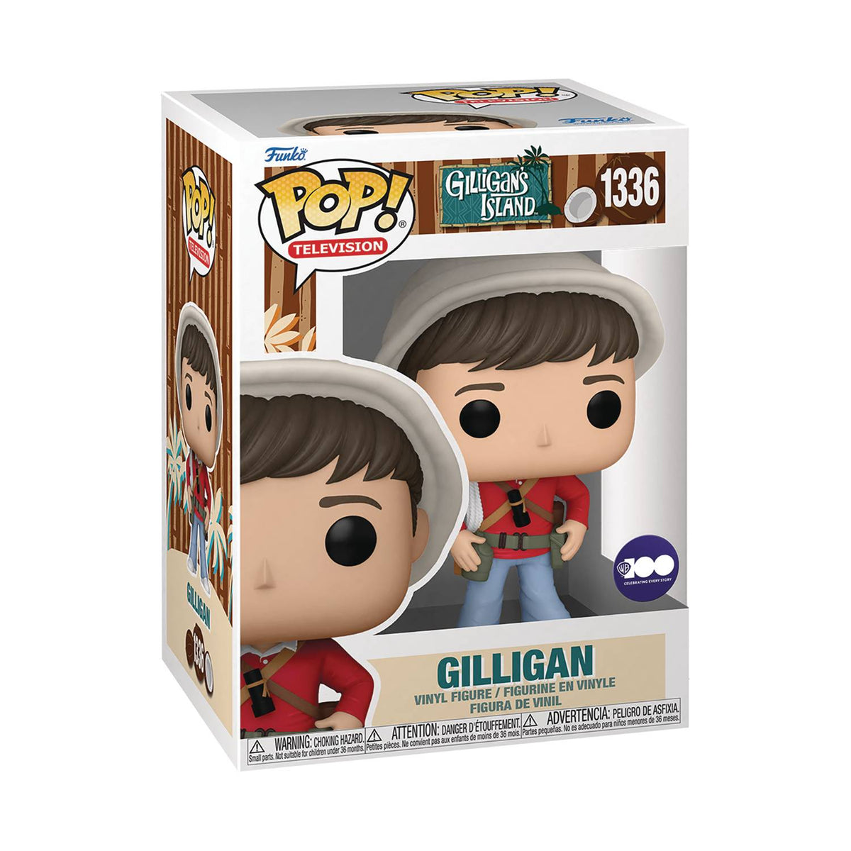 Pop Television Gilligans Island 3.75 Inch Action Figure - Gilligan #1336 (Sub-Standard packaging)