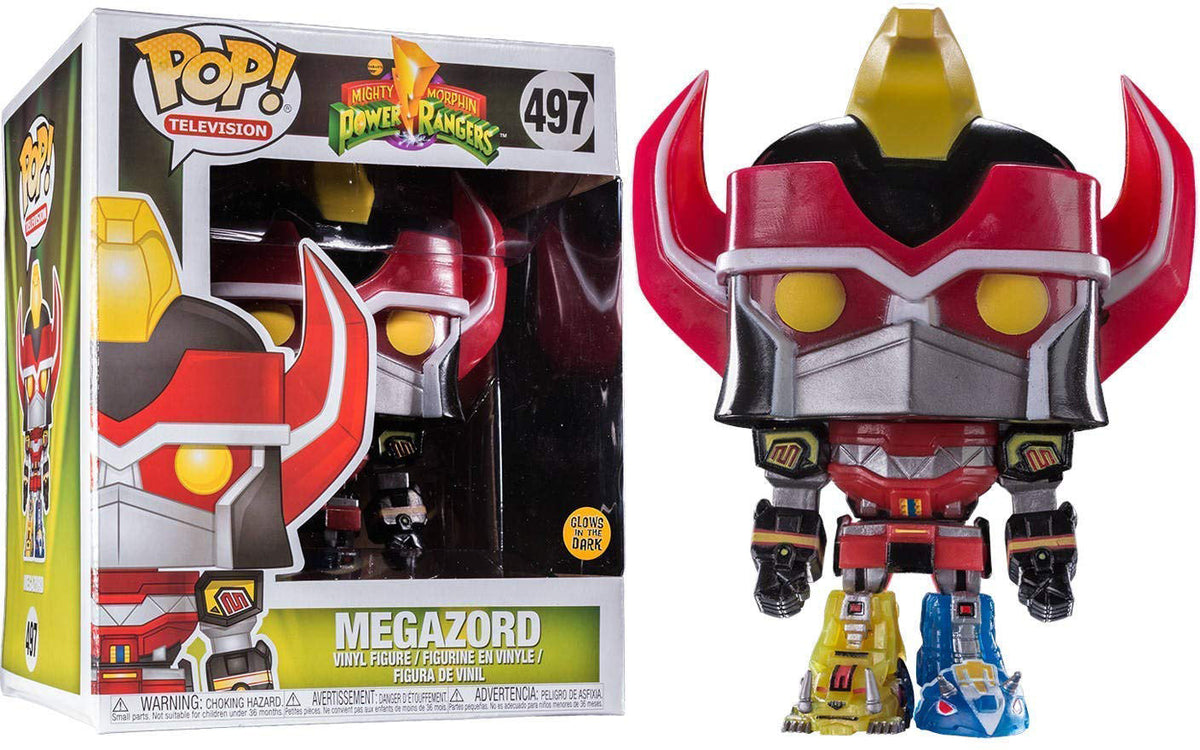 Pop Television 3.75 Inch Action Figure Power Rangers - Glow In The Dark Megazord #497 (Shelf Wear Packaging)