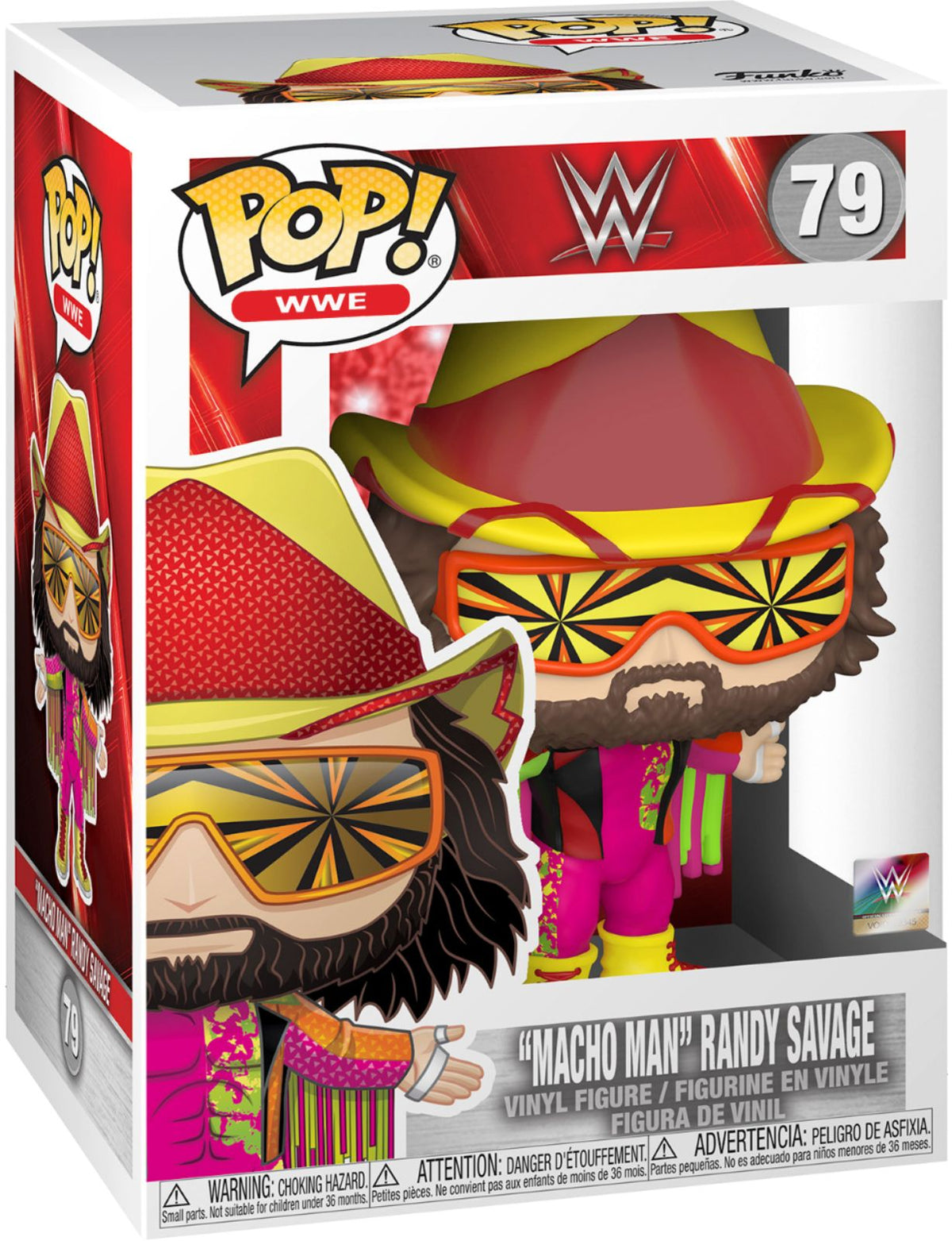 Pop WWE Wrestling 3.75 Inch Action Figure - Macho Man Randy Savage #79 (Sub-Standard Paclaging)