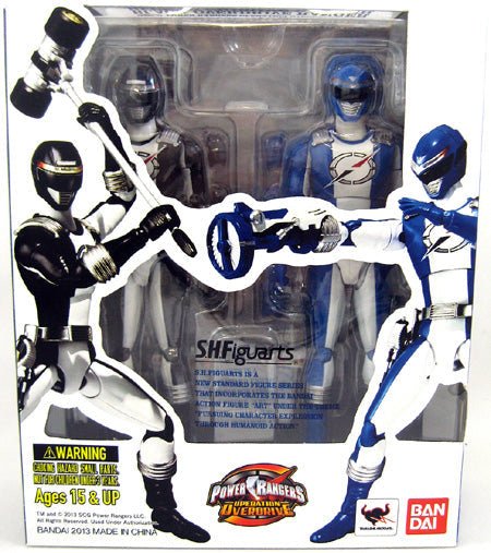 Power Rangers Operation Overdrive 6 Inch Action Figure S.H.Figuarts Series - Black & Blue Overdrive Ranger 2-Pack (Non Mint Packaging)