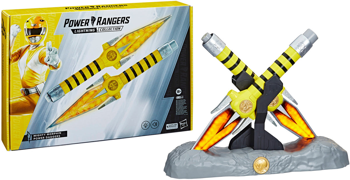 Power Rangers Lightning Collecton Life Size Prop Replica Mighty Morphin - Yellow Power Daggers