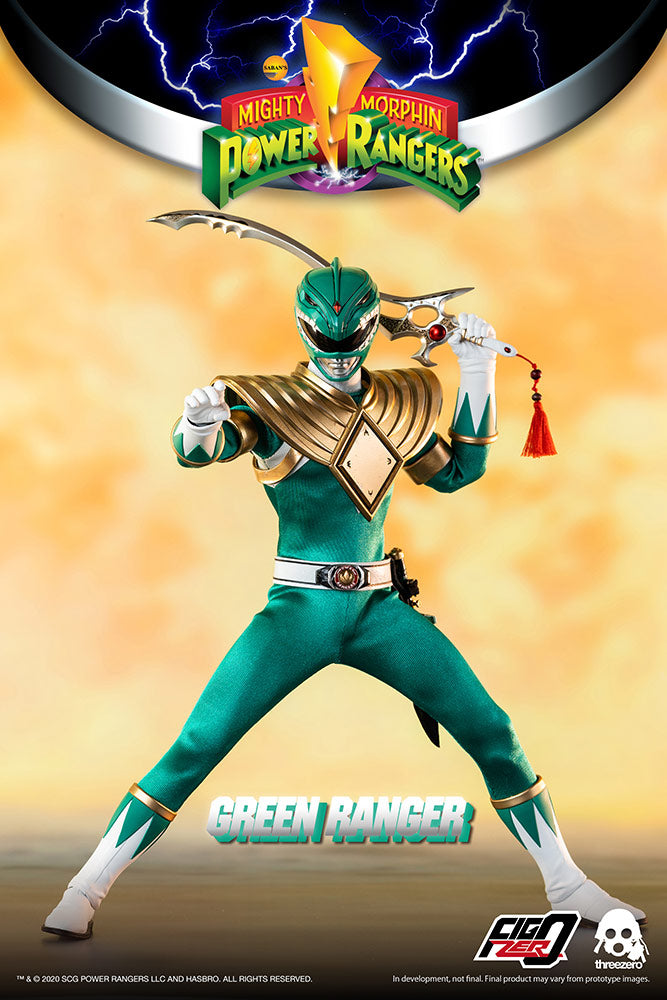 Power Rangers Mighty Morphin 12 Inch Action Figure 1/6 Scale - Green Ranger Threezero 907475 (Previously Opened Packaging)