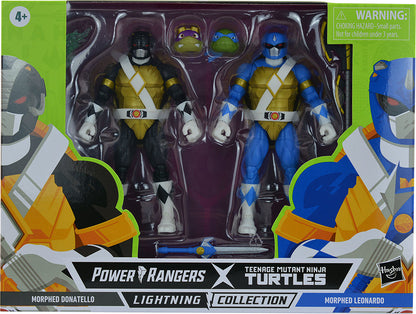 Power Rangers Teenage Mutant Ninja Turtles 6 Inch Action Figure Lightning Collection 2-Pack - Morphed Donatello and Morphed Leonardo