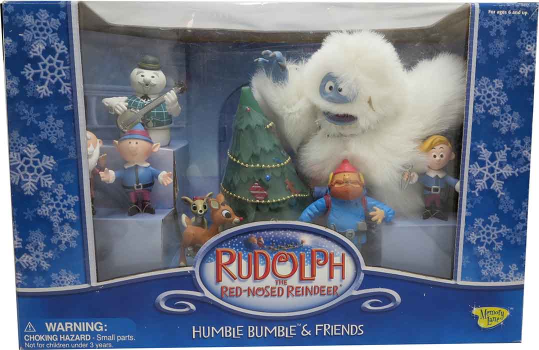 Rudolph The Red Nosed Reindeer 5 Inch Action Figure Box Set - Humble Bumble & Friends (Shelf Wear Packaging)