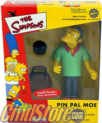 PIN PAL MOE 5 Inch Action Figure THE SIMPSONSTOYFARE EXLCUSIVE With Intelli-Tronic Voice Activation Playmates Toy
