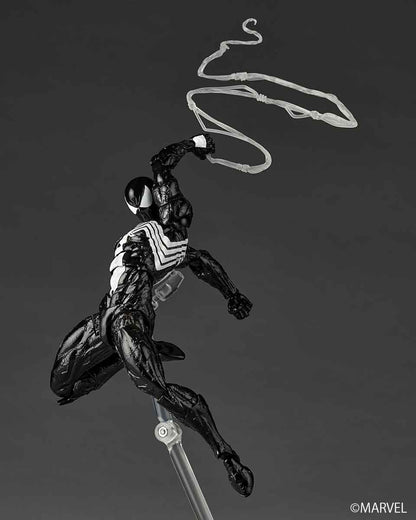 Spider-Man Amazing Yamaguchi 6 Inch Action Figure Revoltech - Symbiote Spider-Man (Pre-Order Ships June 2027)