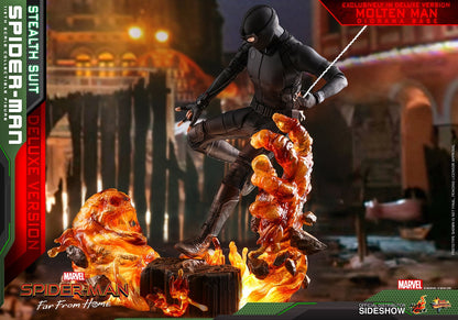 Spider-Man Far From Home 12 Inch Action Figure Movie Masterpiece 1/6 Scale - Spider-Man (Stealth Suit) Deluxe Version Hot Toys 904858