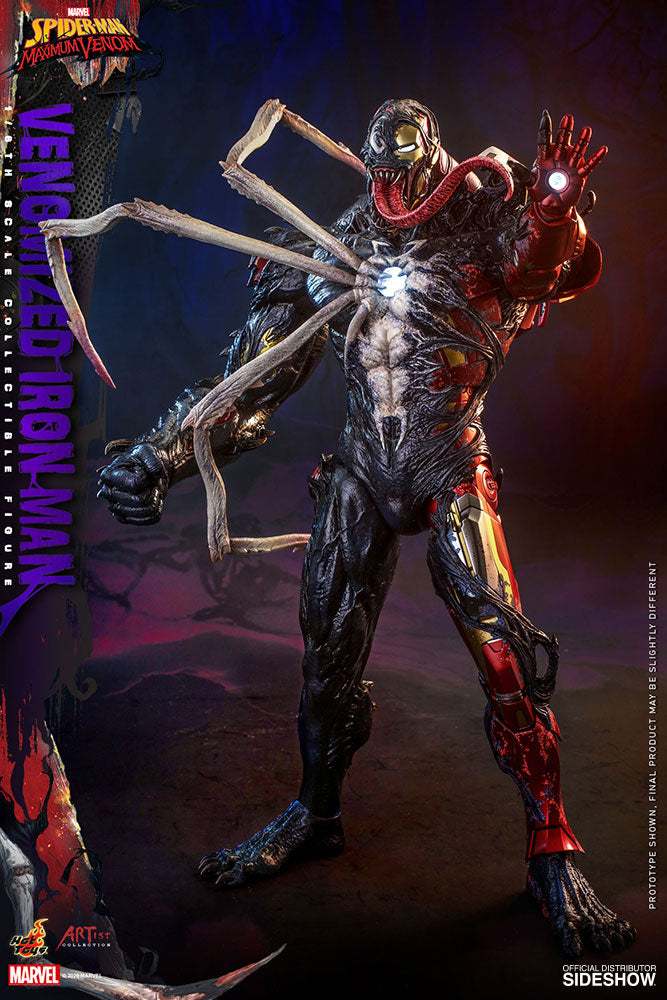 Spider-Man Maximum Venom 12 Inch Action Figure 1/6 Scale - Venomized Iron Man Hot Toys 907026