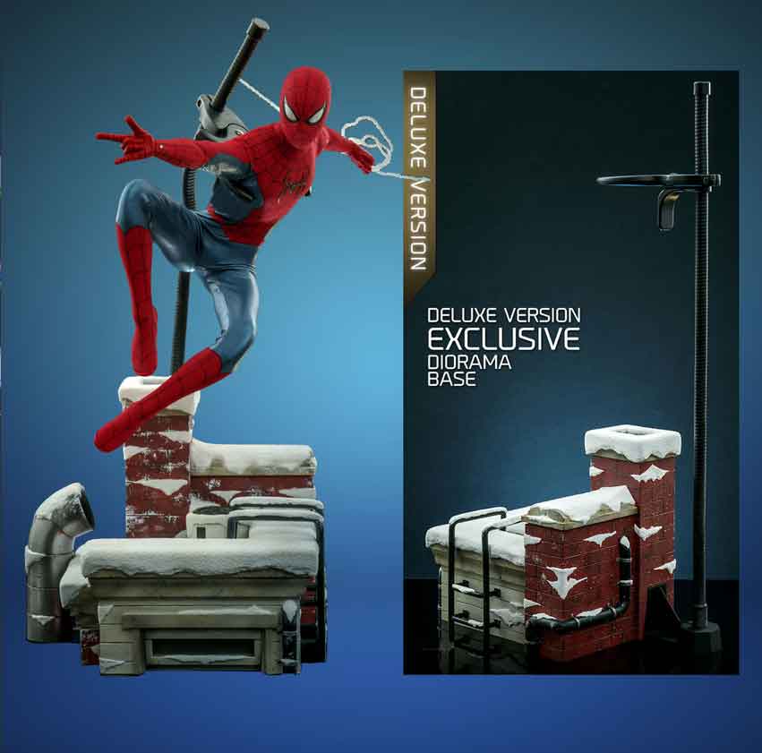 Spider-Man No Way Home 12 Inch Action Figure 1/6 Scale - Spider-Man New Red And Blue Suit Deluxe Version Hot Toys 9120362