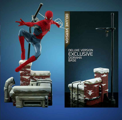 Spider-Man No Way Home 12 Inch Action Figure 1/6 Scale - Spider-Man New Red And Blue Suit Deluxe Version Hot Toys 9120362