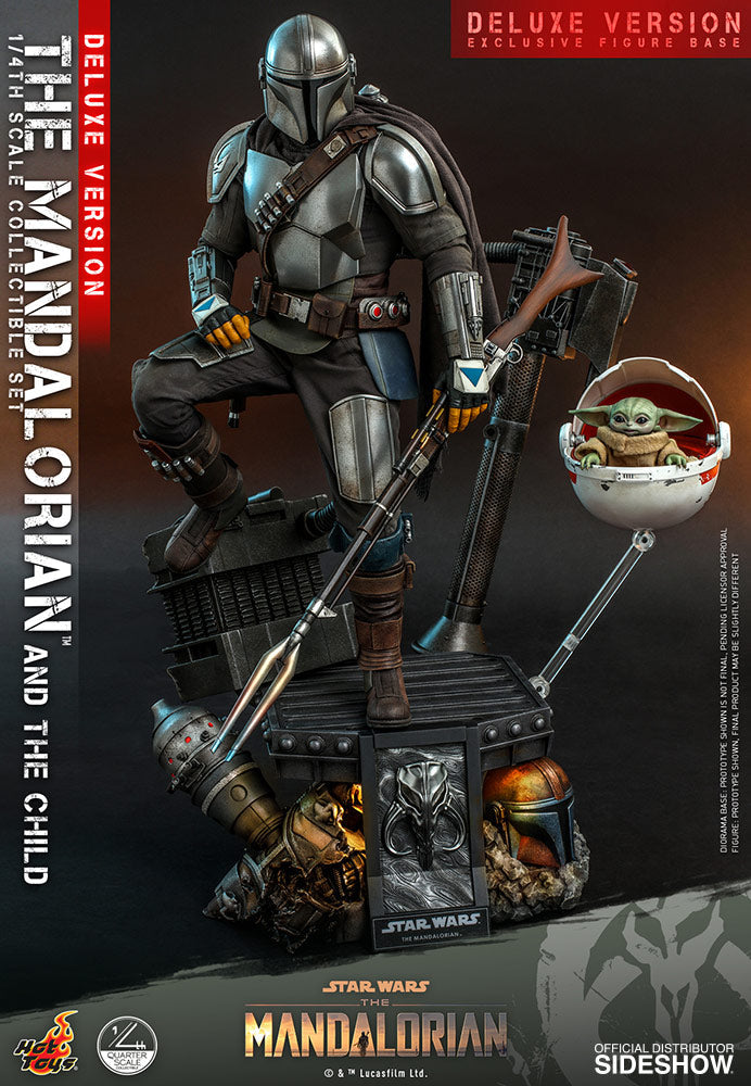 Star Wars The Mandalorian 18 Inch Action Figure 1/4 Scale Deluxe - The Mandalorian and The Child (Deluxe) Hot Toys 907266