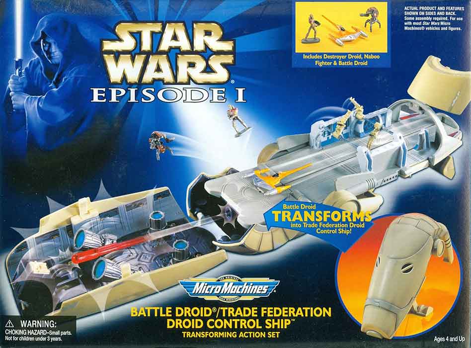Star Wars Collectible 1 Inch Vehicle Figure Micro Machines - Trade Federation Droid Control Ship (Sub-Standard Packaging)