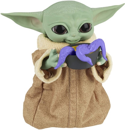 Star Wars The Mandalorian 9 Inch Action Figure Animatronic 40 Sound and Motion Combination- Galactic Snackin Grogu