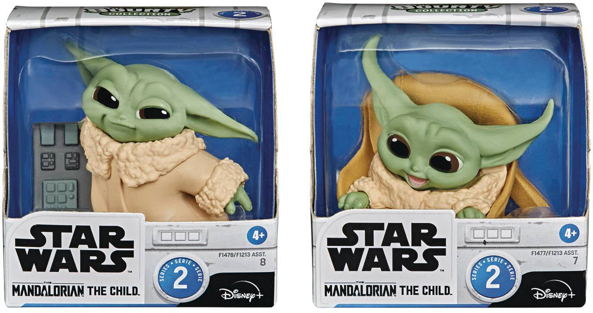 Star Wars The Mandalorian The Bounty Collection 2.2 Inch Action Figure 2-Pack Series 2 - The Child with Speeder Ride and Touching Buttons