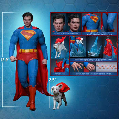 Superman 2025 12 Inch Action Figure 1/6 Scale - Superman & Krypto Hot Toys 914463