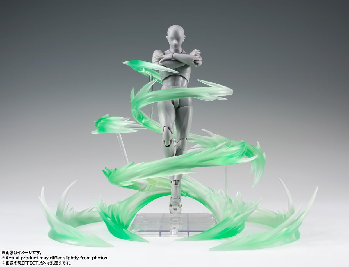Tamashii Effect 6 Inch Scale Action Figure S.H. Figuarts - Effect Wind Green Version (Shelf Wear Packaging)