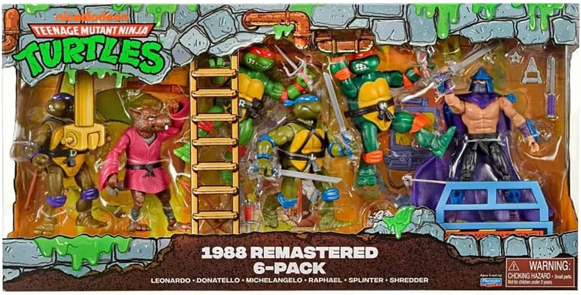 Teenage Mutant Ninja Turtles 5 Inch Action Figure - 1988 Remastered Pack
