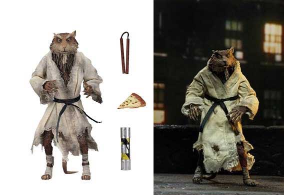 Teenage Mutant Ninja Turtles 7 Inch Action Figure 1990 Movie Series - Splinter (Sub-Standard Packaging)