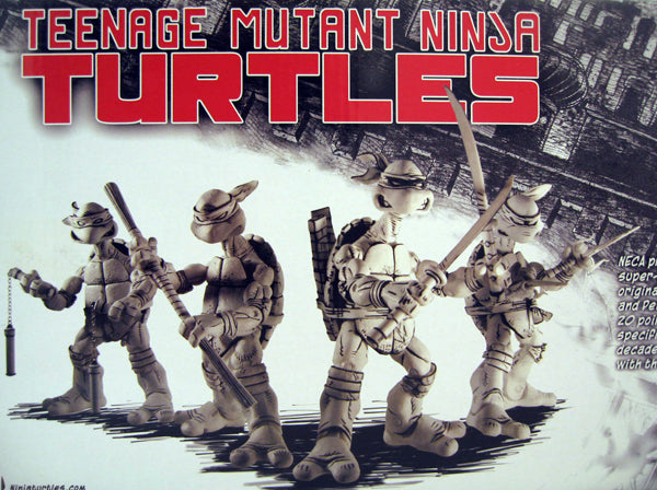 Teenage Mutant Ninja Turtles Action Figure Series 1.5: Turtles Black & White Box Set