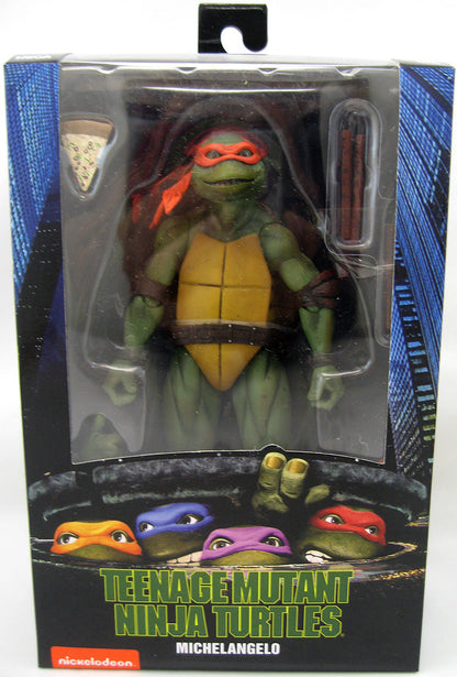 Teenage Mutant Ninja Turtles 6 Inch Action Figure Exclusive - Michelangelo 1990 Movie Version (Shelf Wear Packaging)