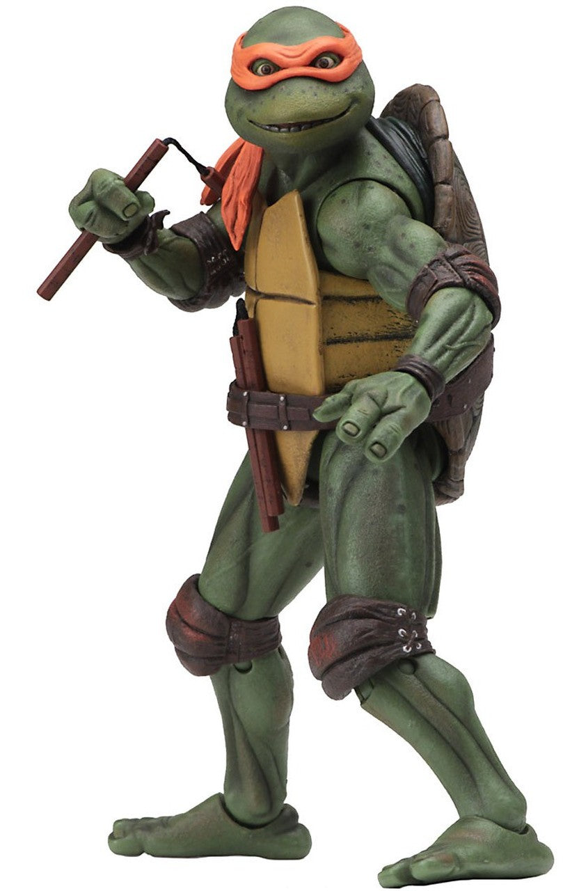 Teenage Mutant Ninja Turtles 6 Inch Action Figure Exclusive - Michelangelo 1990 Movie Version (Shelf Wear Packaging)
