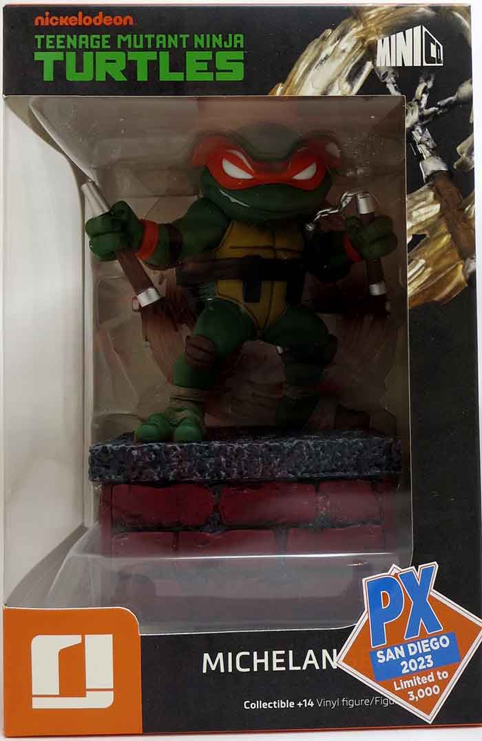 Teenage Mutant Ninja Turtles SDCC 8 Inch Statue Figure Minoco Diorama Exclusive - Michaelangelo V2 (Shelf Wear Packaging)