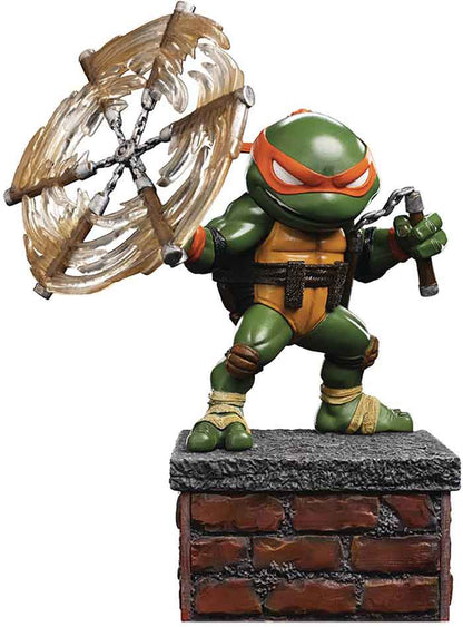 Teenage Mutant Ninja Turtles SDCC 8 Inch Statue Figure Minoco Diorama Exclusive - Michaelangelo V2 (Shelf Wear Packaging)