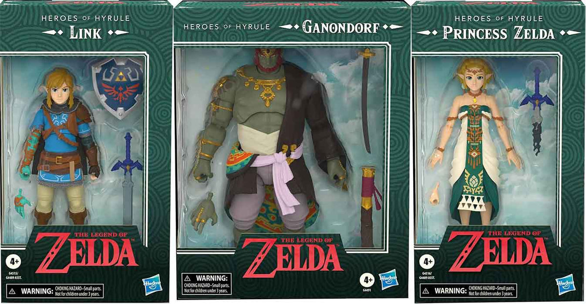 The Legend Of Zelda 6 Inch Action Figure - Set of 3 (Link - Zelda - Ganondorf) (Pre-Order Ships May 2027)
