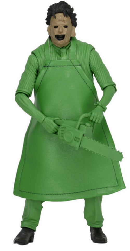 The Texas Chainsaw Massacre 7 Inch Action Figure Classic Video Game Series - 8-Bit Leatherface (Green) (Shelf Wear Packaging)