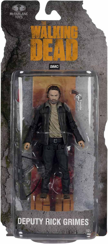 The Walking Dead 5 Inch Action Figure Wave 1 - Deputy Rick Grimes (Head Popped Off Can Be Put Back)