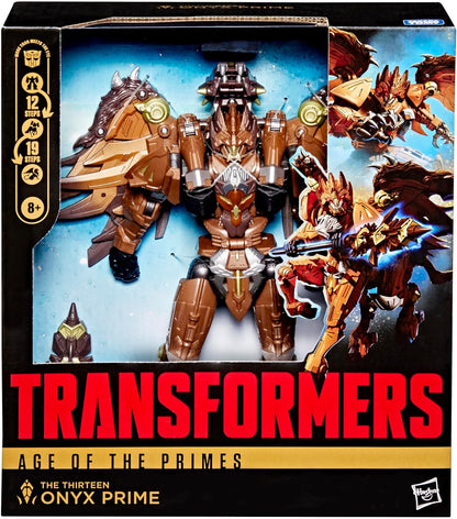Transformers Age Of The Primes 8 Inch Action Figure Leader Class (2025 Wave 2) - Onyx Prime (Shelf Wear Packaging)