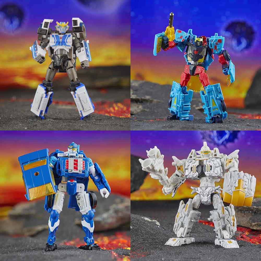 Transformers Legacy United 6 Inch Action Figure Deluxe Class (2024 Wave 3) - Set of 4 (Nucleous - Sideburn - Hot Shot - Strongarm)