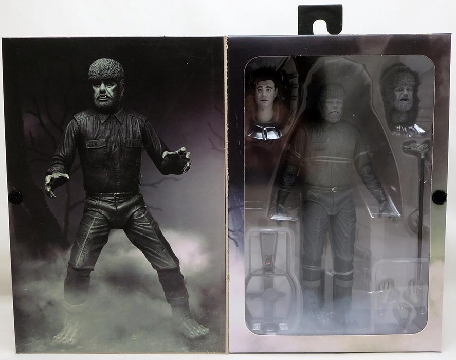 Universal monsters 7 Inch Action Figure Ultimate - Wolf Man Black & White (Shelf Wear Packaging)