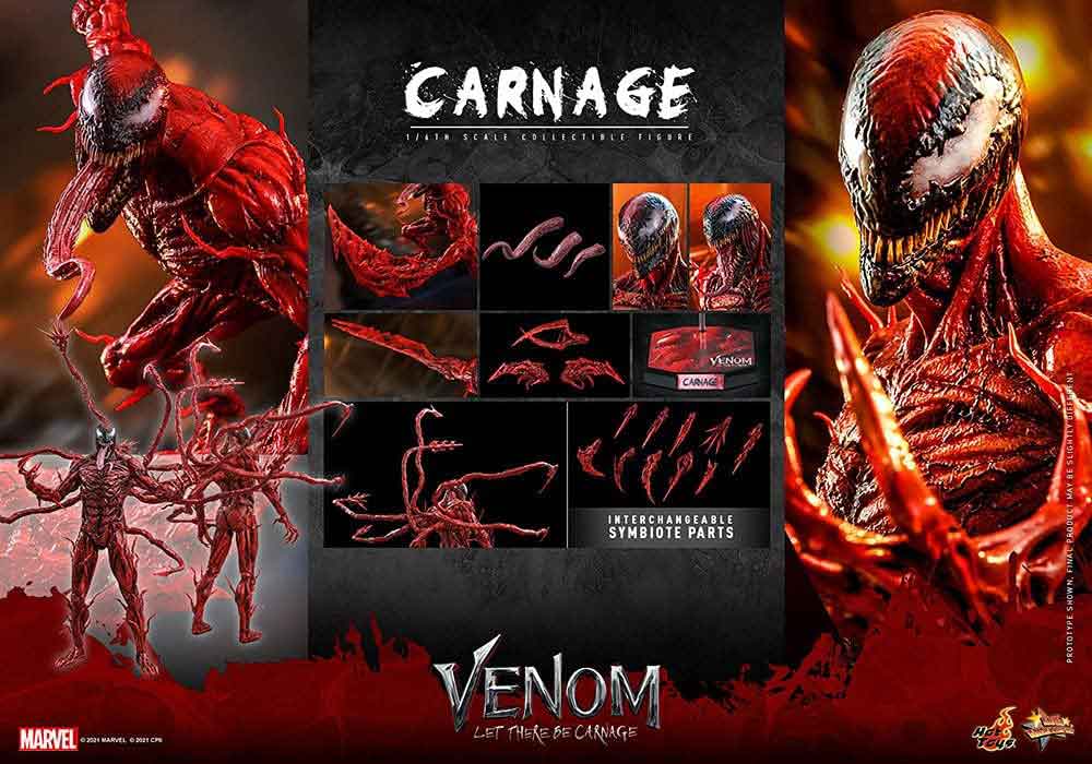 Venom Let There Be Carnage 16 Inch Action Figure 1/6 Scale - Carnage Hot Toys 909396