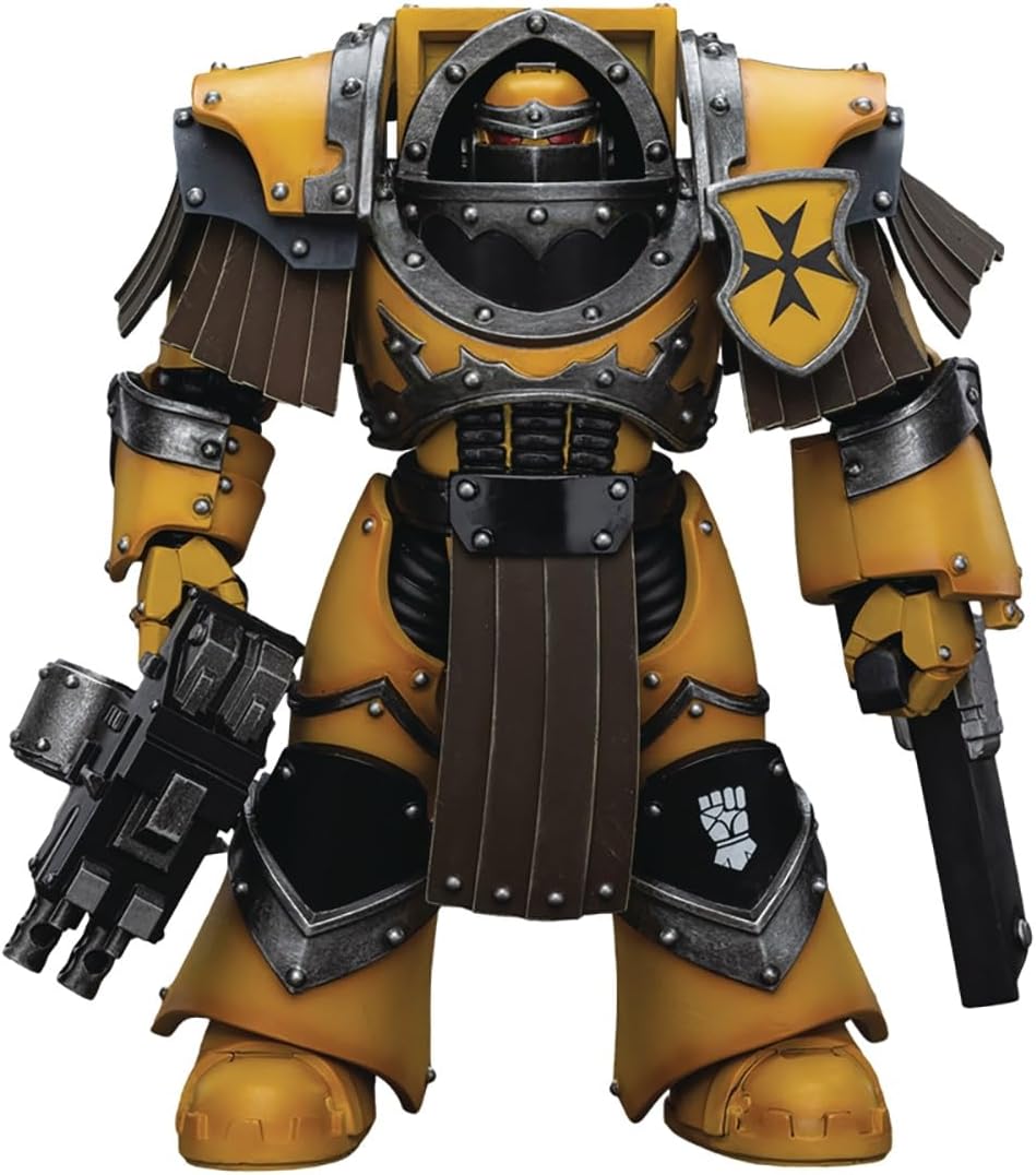 Warhammer 40000  5 Inch Action Figure 1/18 Scale  - Imperial Fists Legion Cataphractii Terminator Squad Legion Cataphractii with Chainfist