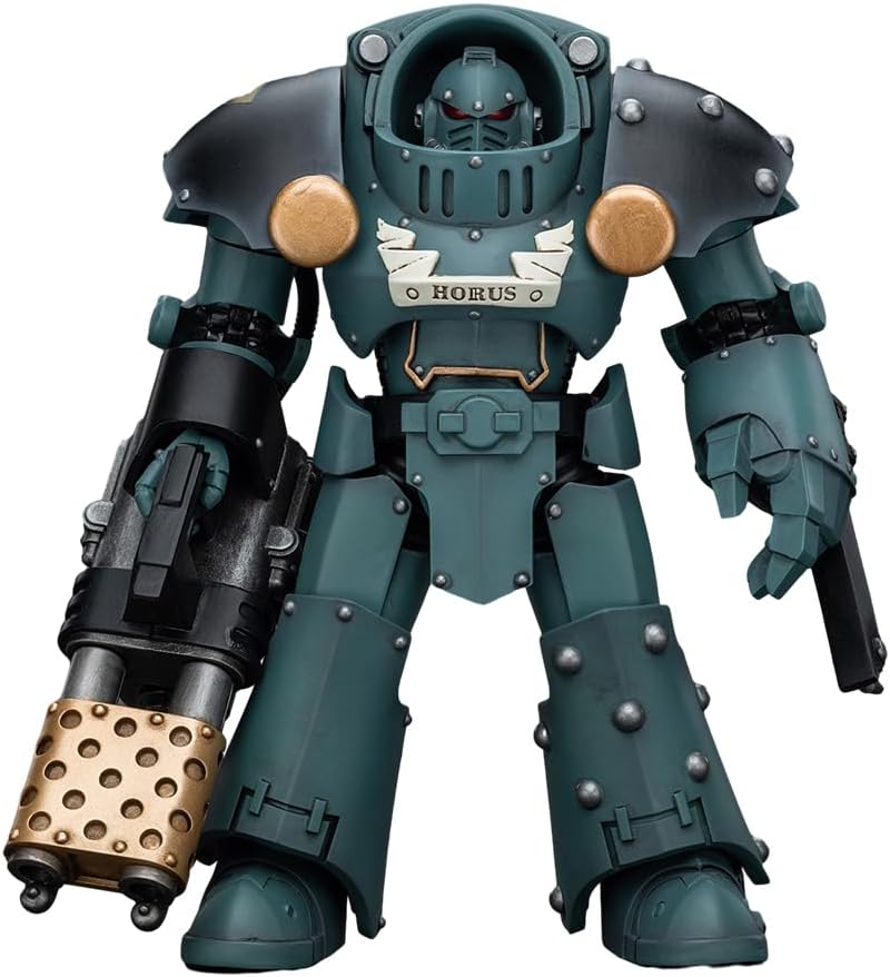 Warhammer 40000  5 Inch Action Figure 1/18 Scale  - Sons of Horus Tartaros Terminator Squad Terminator with Heavy Flamer and Chainfist