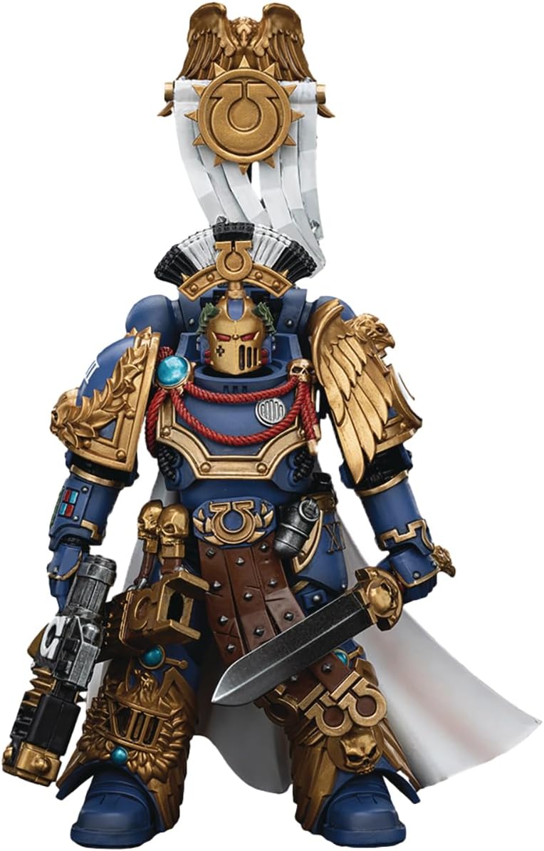 Warhammer 40000  5 Inch Action Figure 1/18 Scale  - Ultramarines Legion Praetor with Power Sword and Volkite Serpenta